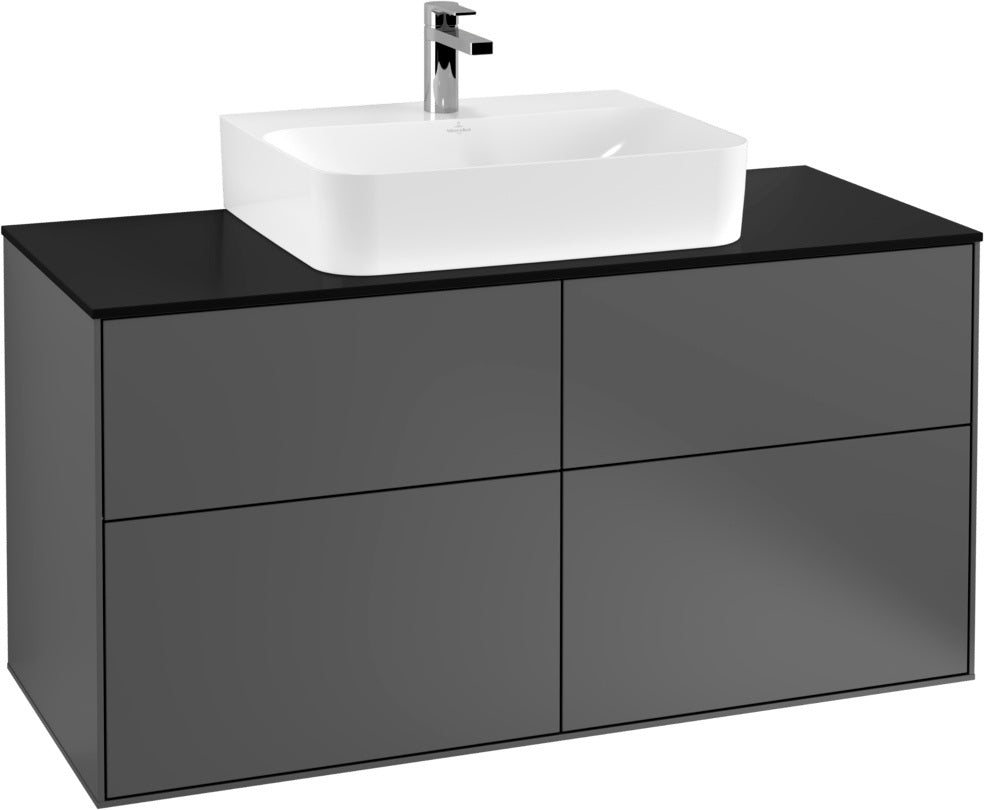 Villeroy & Boch Finion Waschbeckenunterschrank 1200 mm Glossy White Lacquer mit LED-Beleuchtung