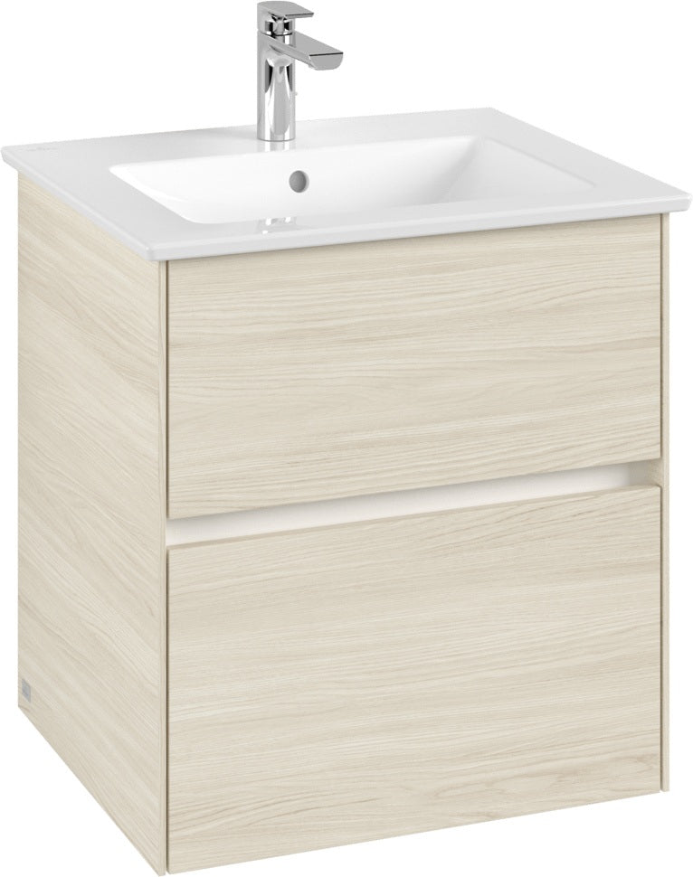 Villeroy & Boch Waschbeckenunterschrank Collaro C142 White Oak 561 mm mit SoftClosing