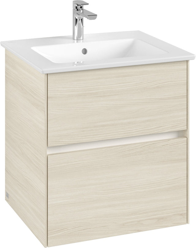 Villeroy & Boch Waschbeckenunterschrank Collaro C142 White Oak 561 mm mit SoftClosing