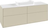 Villeroy & Boch Finion Waschtischunterschrank 1600 mm Peony Matt Lack mit Beleuchtung und 4 Auszügen