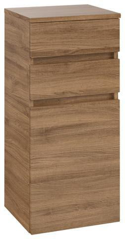 Villeroy & Boch Seitenschrank Legato B72800 400x870x350mm Kansas Oak – Wandhängend, Soft-Close, 2 Schubladen