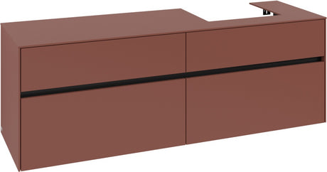Villeroy & Boch Collaro Waschbeckenunterschrank 1600 mm White Oak mit LED-Beleuchtung