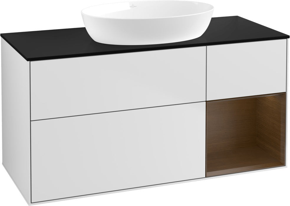 Villeroy & Boch Finion Waschtischunterschrank FA72GFGF 1200 mm Glossy White Lacquer mit LED-Beleuchtung