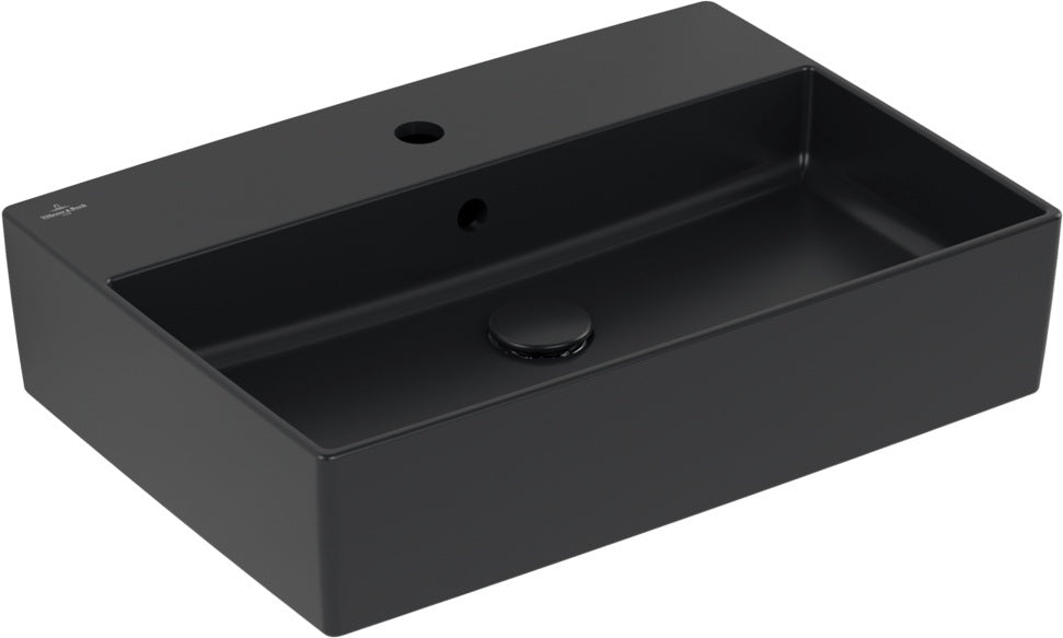 Villeroy & Boch Aufsatzwaschbecken Memento 2.0 Pure Black CeramicPlus 600x420x140 mm
