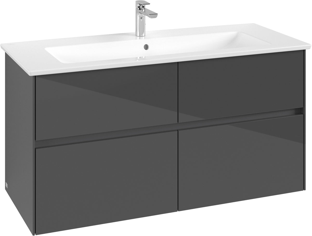 Villeroy & Boch Waschbeckenunterschrank Collaro C146 Glossy White 1161 mm mit 4 Auszügen und SoftClosing