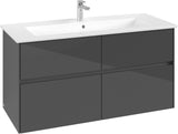 Villeroy & Boch Waschbeckenunterschrank Collaro C146 Glossy White 1161 mm mit 4 Auszügen und SoftClosing