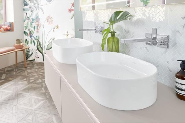 Villeroy & Boch Aufsatzwaschbecken Collaro 4A1956 560 x 360 mm Oval Weiß Alpin
