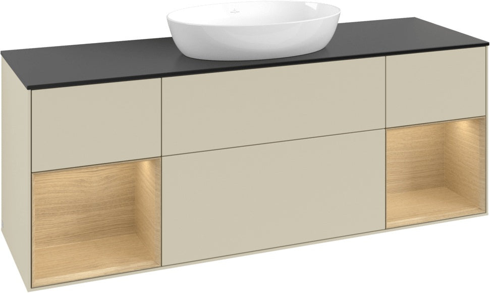 Villeroy & Boch Finion Waschtischunterschrank 1600 mm Glossy White Lacquer mit Beleuchtung