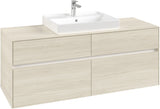 Villeroy & Boch Waschtischunterschrank Collaro C084 White Oak 1400 mm mit 4 Auszügen