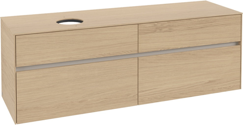 Villeroy & Boch Waschtischunterschrank Collaro C050 Nordic Oak 1600 mm mit Hahnlochbohrung