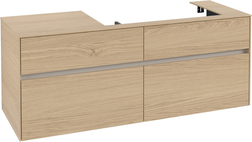 Villeroy & Boch Waschtischunterschrank Collaro C090 Nordic Oak 1400 mm mit 4 Auszügen und SoftClosing
