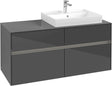 Villeroy & Boch Waschtischunterschrank Collaro C083 B0 1200 mm Glossy Grey mit LED-Beleuchtung