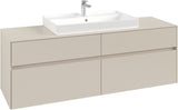 Villeroy & Boch Waschtischunterschrank Collaro C028 1600 mm Cashmere Grey mit 4 Auszügen