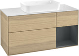 Villeroy & Boch Finion Waschtischunterschrank G711G Black Matt Lacquer 1200 mm mit Beleuchtung