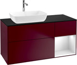 Villeroy & Boch Finion Waschtischunterschrank 1200 mm Glossy White mit Beleuchtung und SoftClosing