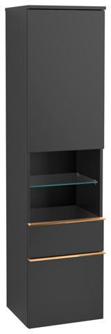 Villeroy & Boch Venticello Hochschrank 404 mm Glossy White mit Tür rechts und 2 Auszügen