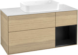 Villeroy & Boch Finion Waschtischunterschrank G711G Black Matt Lacquer 1200 mm mit Beleuchtung