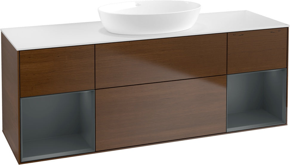 Villeroy & Boch Finion Waschbeckenunterschrank 1600 mm Glossy White Lacquer – mit LED-Beleuchtung