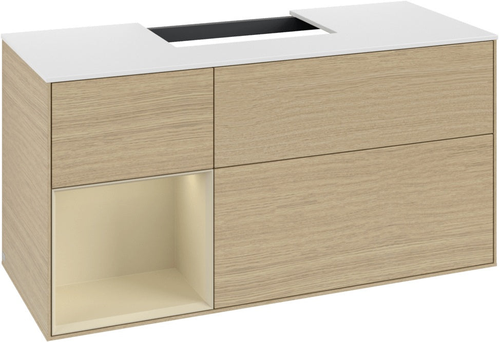 Villeroy & Boch Finion Waschtischunterschrank G161G 1200 mm Glossy White Lacquer mit LED-Beleuchtung