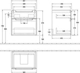 Villeroy & Boch Waschtischunterschrank Subway 2.0, 537 mm, Santana Oak, mit Auszug & Accessory Box