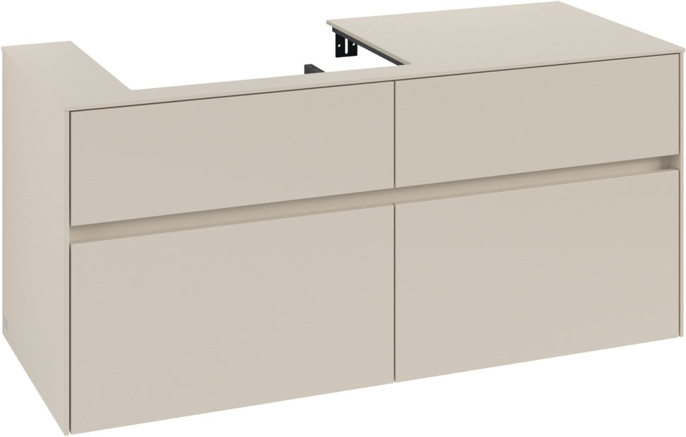 Villeroy & Boch Waschbeckenunterschrank Collaro C082 1200 mm Cashmere Grey mit 4 Auszügen und SoftClosing