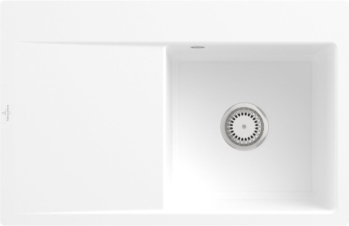 Villeroy & Boch Subway Style 45 Flat Flächenbündige Spüle 780x510mm Stone White CeramicPlus