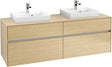 Villeroy & Boch Waschtischunterschrank Collaro C021 Nordic Oak 1600 mm mit 4 Auszügen