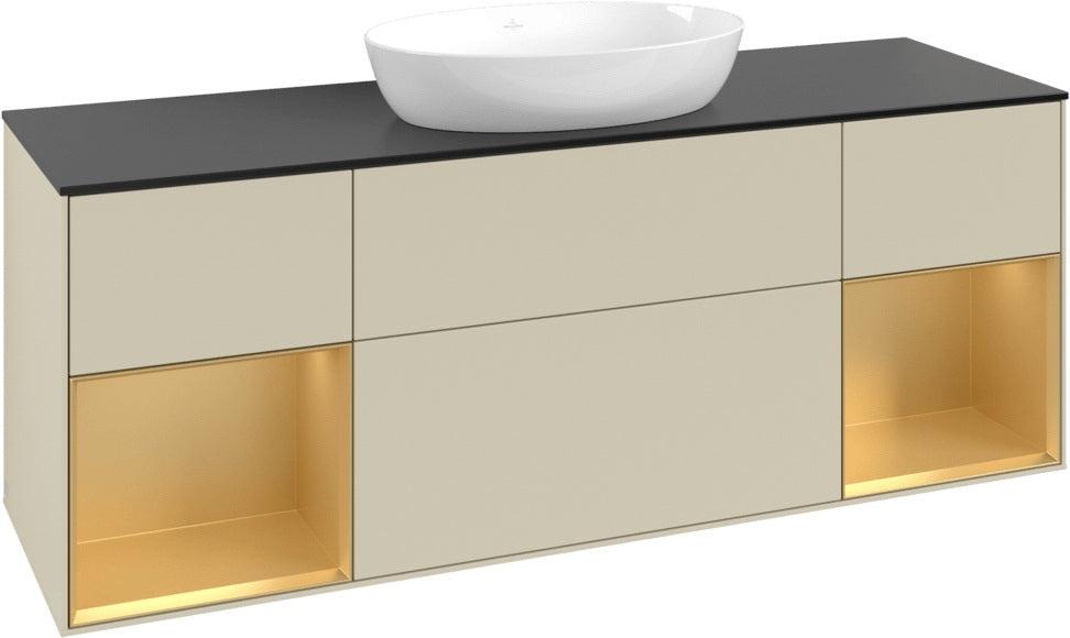 Villeroy & Boch Finion Waschtischunterschrank 1600 mm Glossy White Lacquer mit Beleuchtung