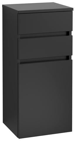 Villeroy & Boch Legato Seitenschrank 400 mm Black Matt Lacquer – wandhängend, rechts