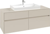 Villeroy & Boch Waschtischunterschrank Collaro C08800 1400 mm Cashmere Grey mit 4 Auszügen