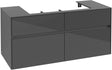 Villeroy & Boch Waschbeckenunterschrank Collaro C087 1200 mm Glossy Grey – 4 Auszüge, SoftClosing, wandmontiert