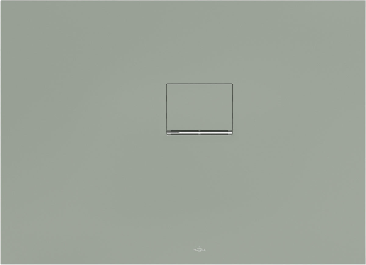 Villeroy & Boch Squaro Infinity Duschwanne 1100x700mm Morning Green – Rechteckig, Rutschhemmung C, Quaryl