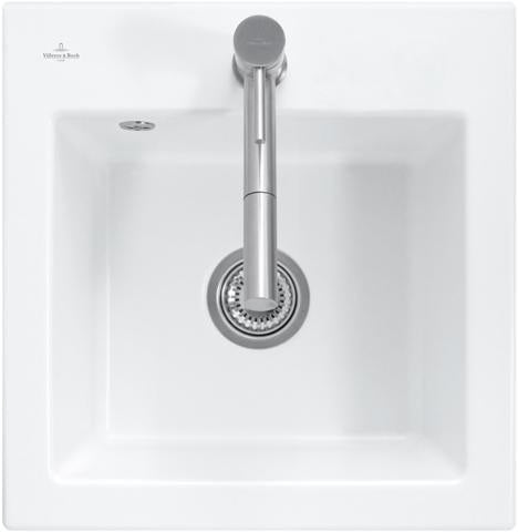 Villeroy & Boch Subway 50 S flat Flächenbündige Spüle 490x475mm Weiß Alpin CeramicPlus
