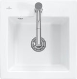 Villeroy & Boch Subway 50 S flat Flächenbündige Spüle 490x475mm Weiß Alpin CeramicPlus