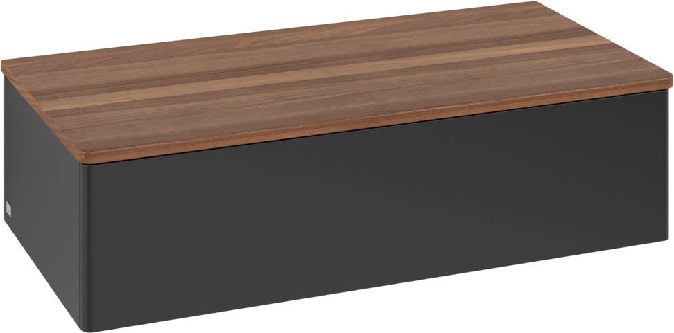 Villeroy & Boch Antao Sideboard 1000 mm mit Auszug & LED-Beleuchtung, Anthracite Matt Lacquer