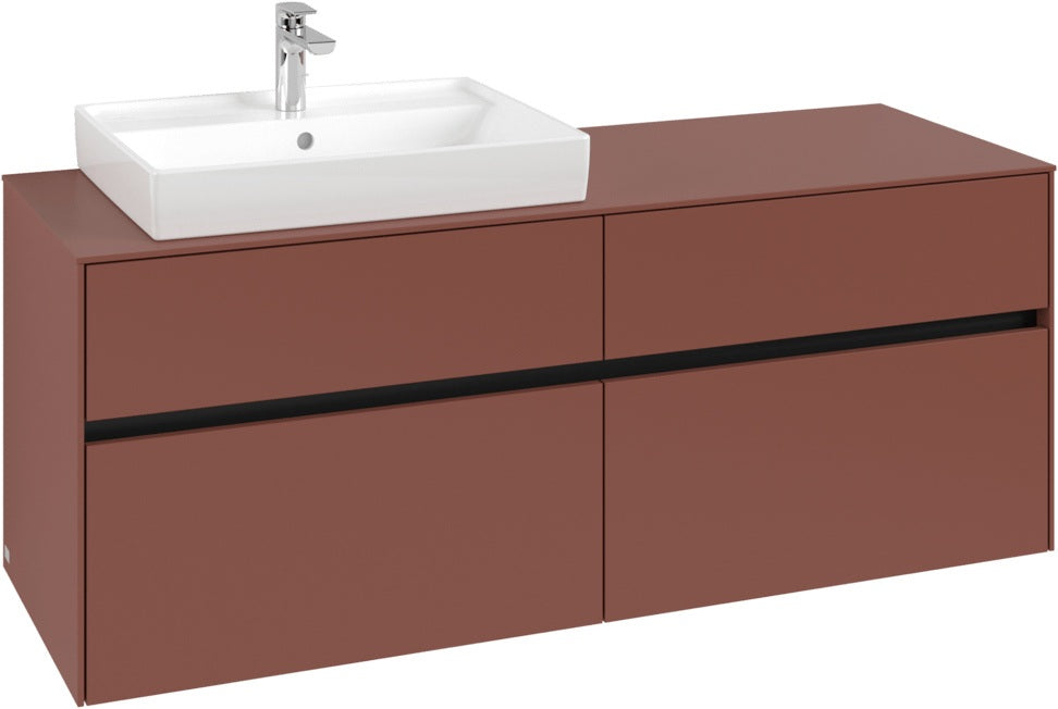 Villeroy & Boch Waschtischunterschrank Collaro C085 White Oak 1400 mm mit 4 Auszügen