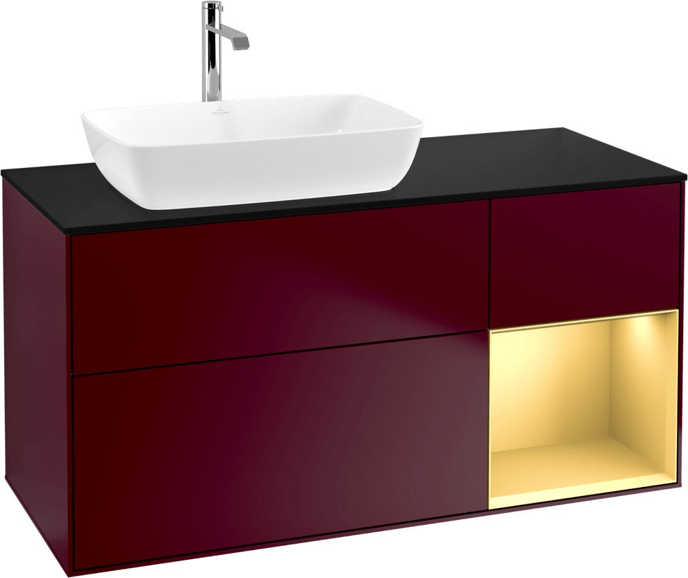Villeroy & Boch Finion Waschtischunterschrank 1200 mm Glossy White mit Beleuchtung und SoftClosing