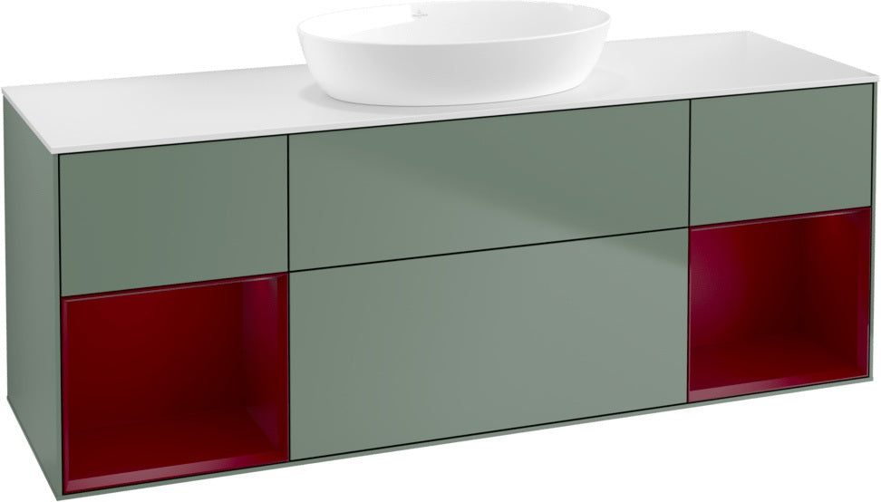 Villeroy & Boch Finion Waschtischunterschrank GD01GF 1600 mm Glossy White Lacquer mit Beleuchtung
