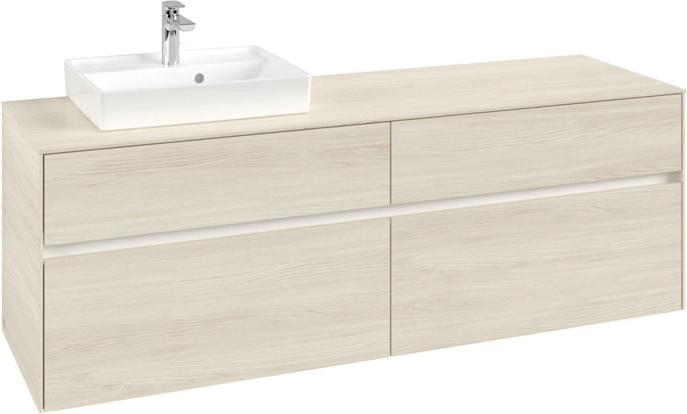 Villeroy & Boch Waschtischunterschrank Collaro C078 B0 1600 mm White Oak mit Beleuchtung und SoftClosing