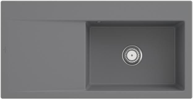 Villeroy & Boch Subway Style 60 Einbauspüle Keramik Ebony CeramicPlus 1000 mm