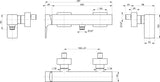 Villeroy & Boch Subway 3.0 Einhebel-Duscharmatur TVS11200100 – Eckig, Chrom, Wandmontage