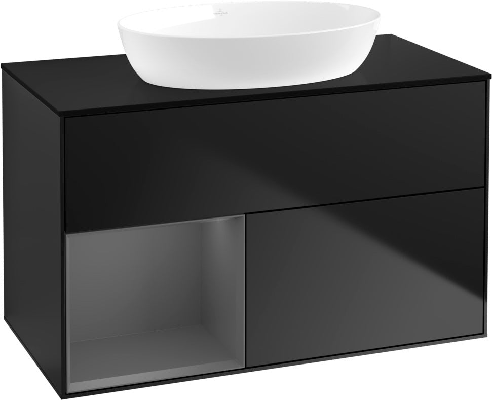 Villeroy & Boch Finion Waschtischunterschrank 1000 mm Glossy White Lacquer mit Beleuchtung