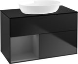 Villeroy & Boch Finion Waschtischunterschrank 1000 mm Glossy White Lacquer mit Beleuchtung
