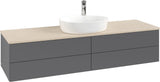Villeroy & Boch Antao Waschtischunterschrank 1600 mm Anthracite Matt Lacquer mit 4 Auszügen