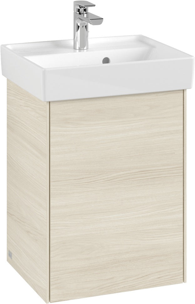 Villeroy & Boch Waschbeckenunterschrank Collaro C005 White Oak 410 mm – Eckig, SoftClosing, Wandmontage