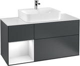 Villeroy & Boch Finion Waschtischunterschrank G161G 1200 mm Glossy White Lacquer mit LED-Beleuchtung