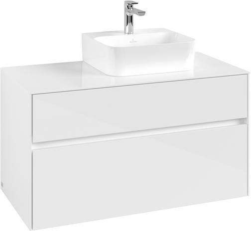 Villeroy & Boch Waschbeckenunterschrank Collaro C09600 1000 mm Glossy White mit SoftClosing