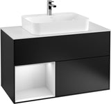 Villeroy & Boch Finion Waschtischunterschrank 1000 mm White Matt Lacquer mit LED-Beleuchtung