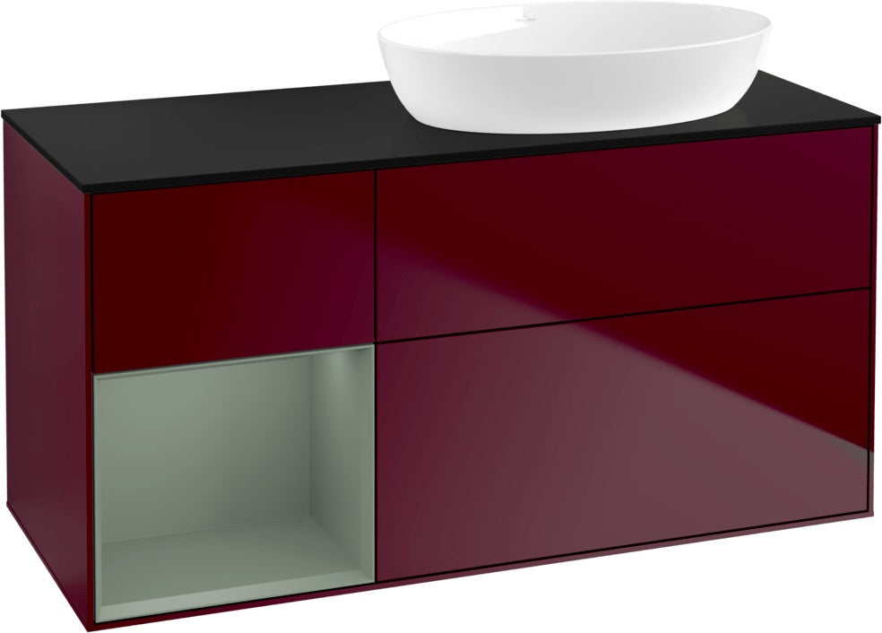 Villeroy & Boch Waschtischunterschrank Finion FA42G 1200 mm Glossy White Lacquer mit Beleuchtung