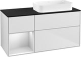 Villeroy & Boch Finion Waschtischunterschrank 120 cm Glossy White Lacquer mit Beleuchtung